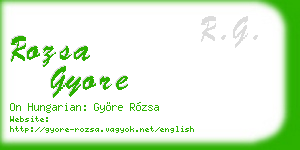 rozsa gyore business card